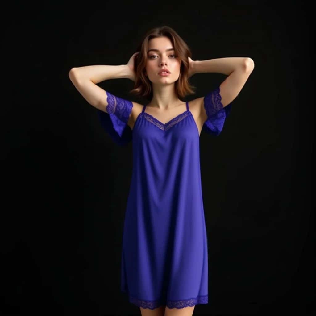 Nuisette violette studio générée par IA